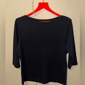 Carolyn Taylor navy Knit 3/4 Sleeve Top – Size M/M